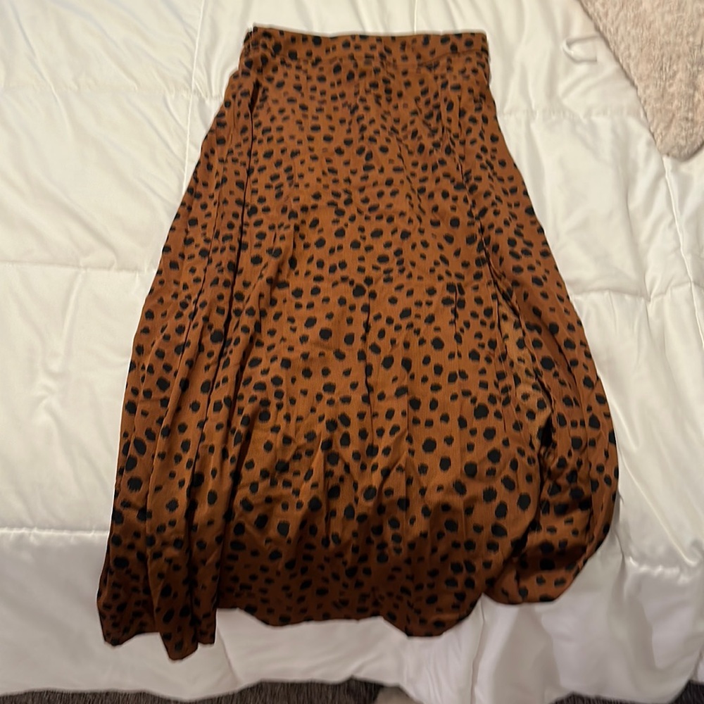 Black and brown maxi skirt